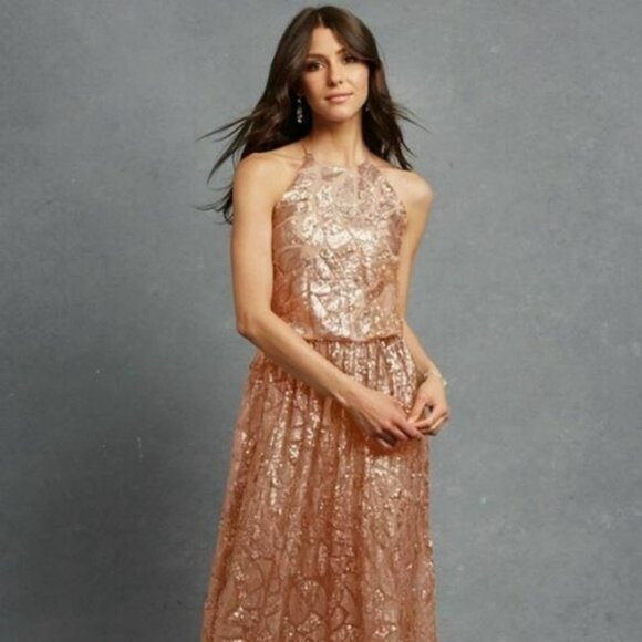 Donna Morgan Tiffany Sequin Gown Size 2 - Picture 2 of 13